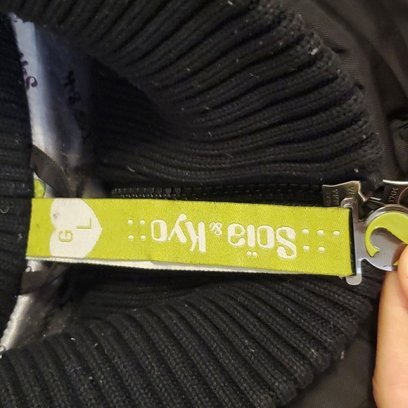 Soia & Kyo down / feather puffer winter coat. Black. L. Bow detail at the back. - Picture 4 of 16